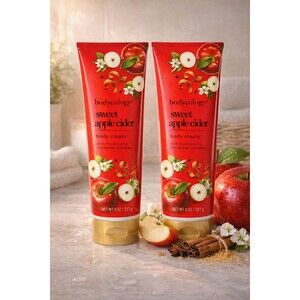 2 X Bodycology SWEET APPLE CIDER Body Cream Lotion 8 oz Each NEW
